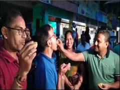 
      
      People in Biswanath celebrate after getting district status
      
      