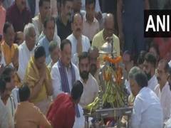 
      
      Nadda attends Ganga Aarti at 'Har Ki Pauri' in Haridwar
      
      
