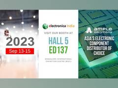 
      
      Ample Solutions to Debut at electronica India 2023
      
      