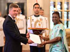
      
      Envoys of four countries present credentials to President Murmu
      
      
