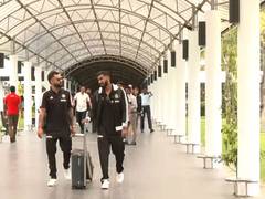 
      
      Team India arrives in Colombo 
      
      