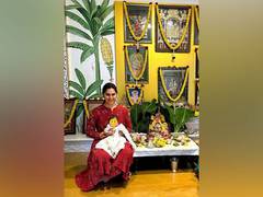 
      
      Upasana celebrates first Varalakshmi Vratham' with daughter Klin
      
      