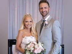 
      
      Kristin Chenowet ties knot with her musician husband Josh
      
      