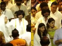 
      
      SRK offers prayers at Sri Venkateshwara Swamy temple with Suhana
      
      