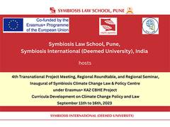 
      
      Symbiosis Law School, Pune to Host 4th Transnational Meeting
      
      