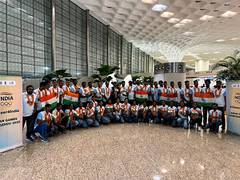 
      
      First batch of Indian athletes leave for Hangzhou Asian Games
      
      