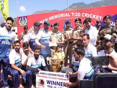 
      
      DGP J&K Police attends 4th Aman Memorial T-20 Cricket Tournament
      
      