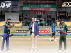 
      
      Asia Cup 2023: Bangladesh opt to bowl first against Sri Lanka
      
      