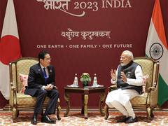 
      
      PM Modi holds bilateral meeting with Japanese counterpart Kishida
      
      