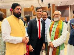
      
      G20: CM Eknath Shinde exchanges pleasantries with UK PM Sunak
      
      