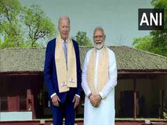 
      
      PM Modi, President Biden, other leaders pay homage at Raj Ghat
      
      