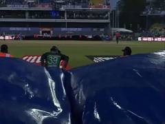 
      
      Pakistan batter Fakhar Zaman helps ground staff cover pitch
      
      