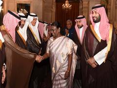 
      
      President Murmu hosts banquet for Saudi Arabia's Crown Prince
      
      