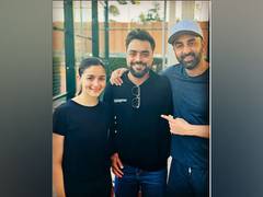 
      
      Cricketer Rashid Khan bumps into Ranbir Kapoor-Alia Bhatt
      
      