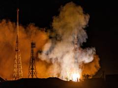 
      
      Russian Soyuz with two cosmonauts, one US astronaut docks at ISS
      
      