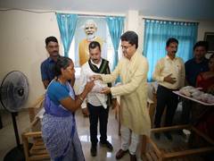
      
      Tripura CM Saha celebrates PM Modi's birthday at old-age home in 
      
      