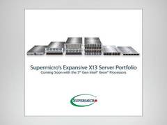 
      
      Supermicro Announces Support for 5th Gen Intel Xeon Processors 
      
      