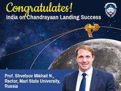 
      
      Rector Prof. Shvetsov Mikhail N. Congratulates India 
      
      