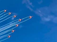 
      
       IAF's Surya Kiran Aerobatic Team to perform air show in Jammu
      
      