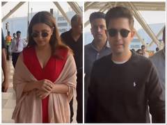 
      
      Raghav Chadha, Parineeti Chopra arrive at Udaipur airport ahead o
      
      
