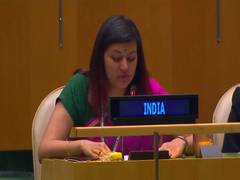 
      
      India slams Pakistan for raking up Kashmir at UNGA
      
      