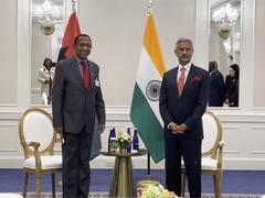 
      
      S Jaishankar meets Minister of Foreign Affairs of Guinea-Bissau
      
      