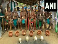 
      
      Trichy farmers protest with human skeletons on Cauvery dispute
      
      