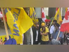 
      
      Khalistan supporters hold protest outside Indian Consulate 
      
      