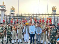 
      
      Delhi LG, Punjab and Himachal CMs visit Attari
      
      
