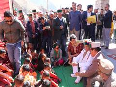 
      
      Himachal Governor interacts with locals of Kinnaur district
      
      