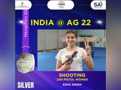 
      
      Asian Games: Esha Singh bags silver medal in women's 25 m pistol
      
      