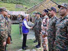 
      
      Arunachal Guv Parnaik interacts with armed forces personnel
      
      