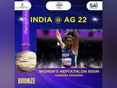 
      
      Asian Games: Nandini Agasara claims bronze in women's Heptathlon
      
      