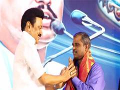 
      
      Stalin felicitates 9 ISRO scientists
      
      