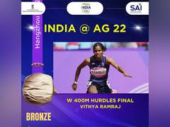 
      
      Vithya Ramraj clinches bronze medal in Women's 400m Hurdles
      
      