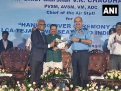
      
      IAF chief receives first LCA Tejas trainer aircraft 
      
      