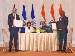 
      
      India signs two cooperation MoUs
      
      