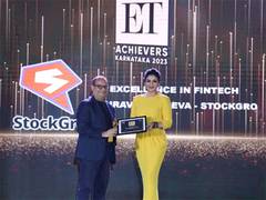 
      
      StockGro COO Gaurav Sachdeva, felicitated at ET Achievers Awards 
      
      