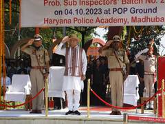 
      
      Haryana CM attends passing out parade of PSI batch
      
      