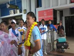 
      
      Roshibina Devi Naorem receives warm welcome in Imphal
      
      