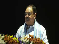 
      
      Only political party fighting as national party is BJP: JP Nadda 
      
      