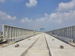 
      
      First reinforced concrete track bed construction begins in Surat
      
      