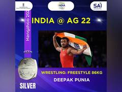 
      
      Asian Games: Deepak Punia bags silver in Men's Freestyle 86Kg
      
      