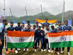 
      
      Rohit Sharma hails men's team for historic gold at Asian Games
      
      