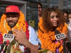 
      
      Indian athlete Harmilan Bains receives warm welcome in Chandigarh
      
      