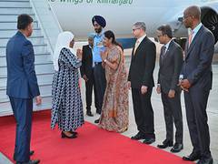 
      
      Tanzanian President Samia Suluhu Hassan arrives in India
      
      