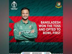 
      
      CWC: Bangladesh win toss, elect to bowl first against England
      
      