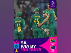 
      
      ICC CWC 2023: All-round South Africa crush Australia by 134 runs;
      
      