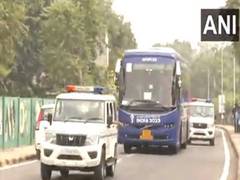 
      
      Team India arrives at Narendra Modi Stadium
      
      
