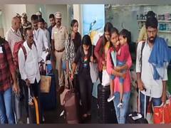 
      
      Eight Tamilians arrive from war-hit Israel at Madurai Airport
      
      